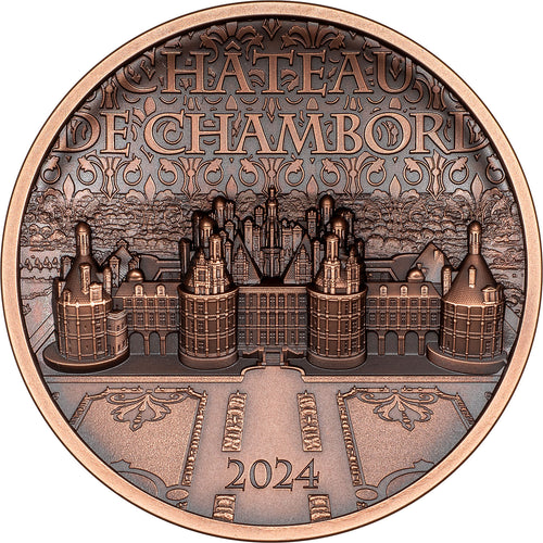 2024 Cook Isl. $1 Chateau de Chambord 50g Copper Coin
