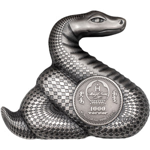 2025 Mongolia 1000Tg Nimble Silver Snake 1oz Silver Coin    