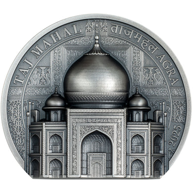 2025 Cook Isl. $10 Historical Monuments - Taj Mahal 2oz Silver Coin