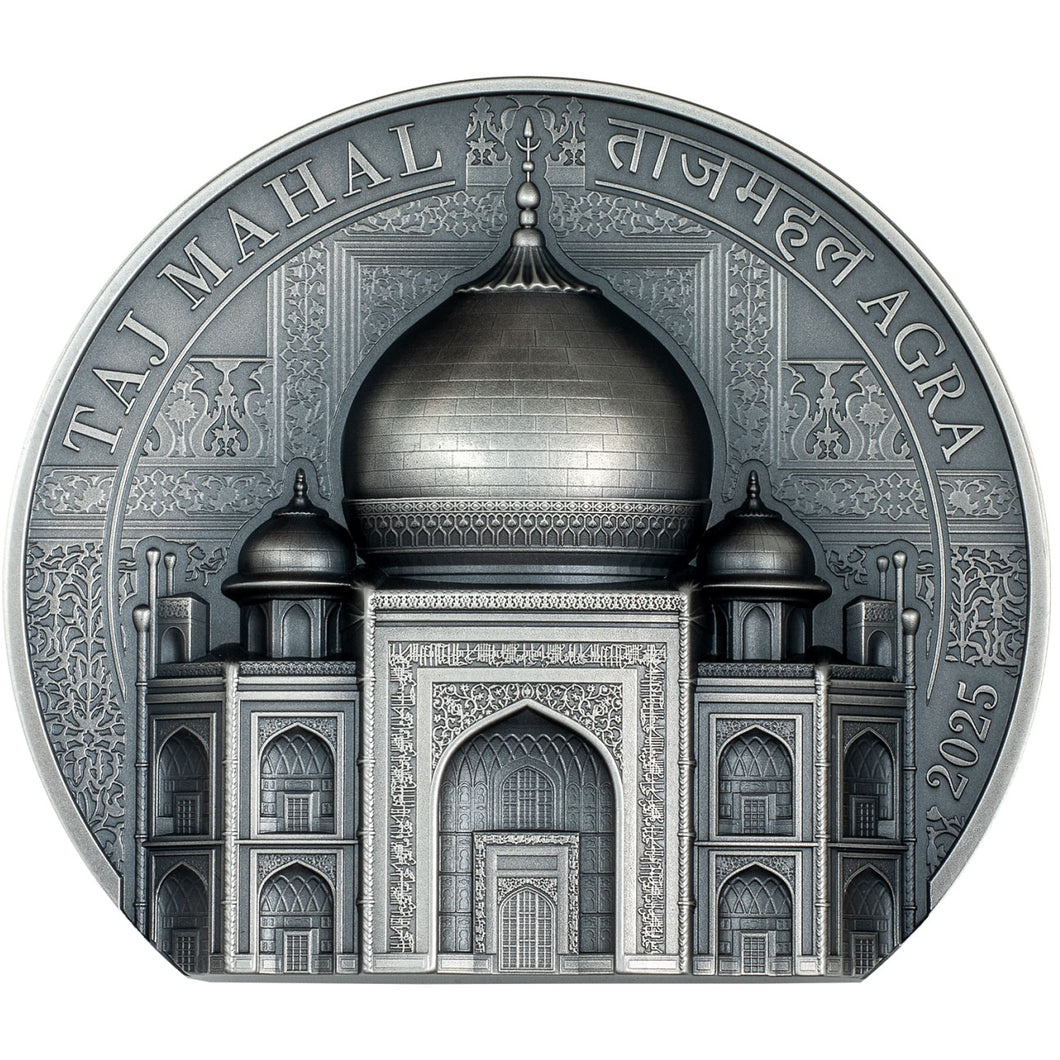 2025 Cook Isl. $25 Historical Monuments - Taj Mahal 5oz Silver Coin