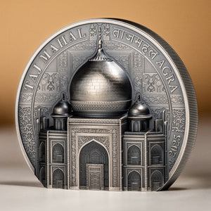 2025 Cook Isl. $25 Historical Monuments - Taj Mahal 5oz Silver Coin