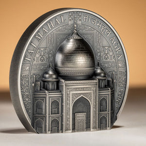 2025 Cook Isl. $25 Historical Monuments - Taj Mahal 5oz Silver Coin