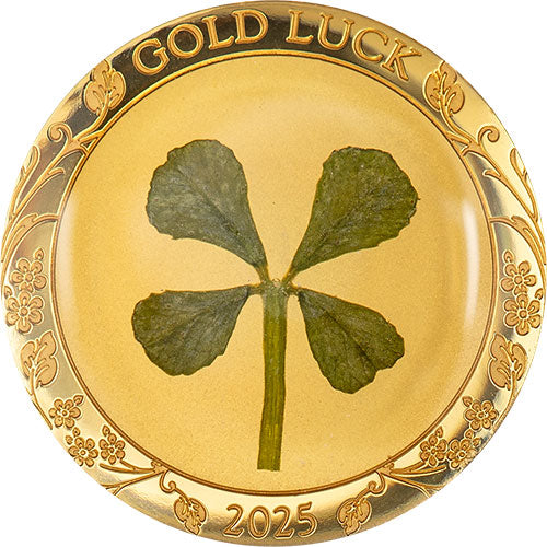 2025 Palau $1 Four Leaf Clover 1g Gold Coin