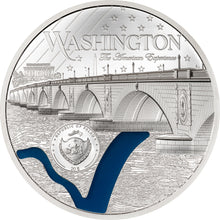 2025 Palau $20 Tiffany Art Metropolis - Washington 3oz Silver Coin