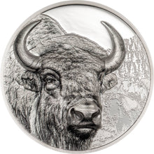 2025 Mongolia 2000Tg Wild Mongolia - Bison 3 oz Silver Coin