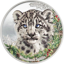 2026 Mongolia 500Tg Woodland Spirits - Snow Leopard 1oz Silver Coin