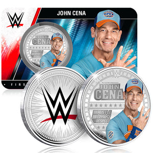 WWE Legends John Cena 9g Silver Plated Medallion in Card