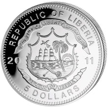 2011 Liberia $5 Orient-Express Train Silver Coin