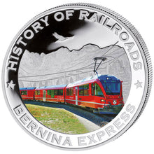 2011 Liberia $5 Bernina Express Train Silver Coin