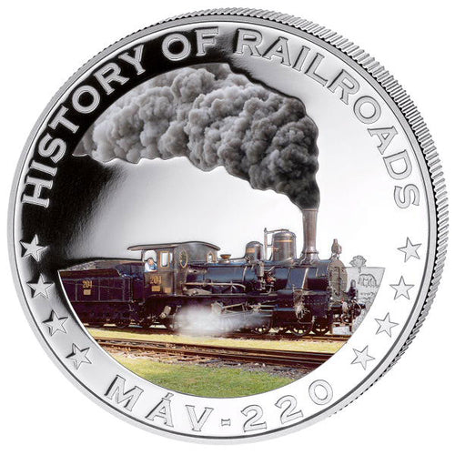 2011 Liberia $5 MAV-220 Train Silver Coin