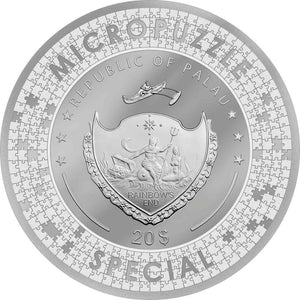 2023 Palau $20 Micropuzzle Creation of Adam 5oz Silver Coin
