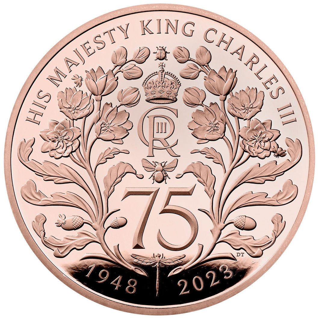 2023 UK £5 King Charles III 75th Birthday Gold Proof