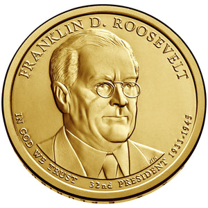2014 USA $1 President Franklin D. Roosevelt P&D Uncirculated Coin Pair