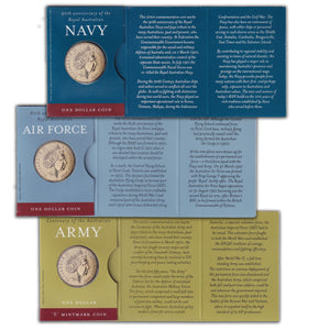 2001 $1 Australian Armed Forces Set (3 Coins)