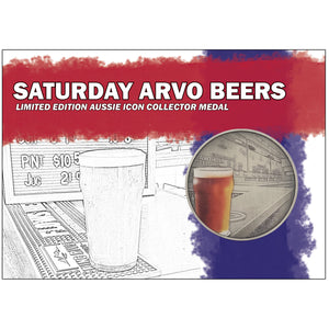 Aussie Icons - Saturday Arvo Beers 51mm Silver-Plated  Collector Medal