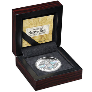 2025 Niue $2 Native Bees - Blue-banded Bee Hologram 1oz Silver Proof Coin