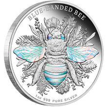 2025 Niue $2 Native Bees - Blue-banded Bee Hologram 1oz Silver Proof Coin