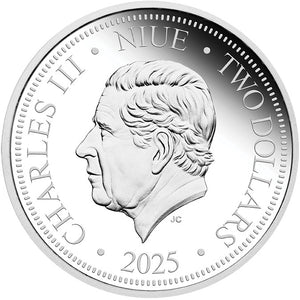 2025 Niue $2 Native Bees - Blue-banded Bee Hologram 1oz Silver Proof Coin