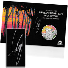 2026 $1 Brisbane Money Expo Koala Coloured SIGNED 1oz Silver Coin