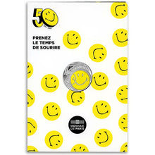 2022 France 10€ 50yrs of Smiley Silver BU Coin (toned)
