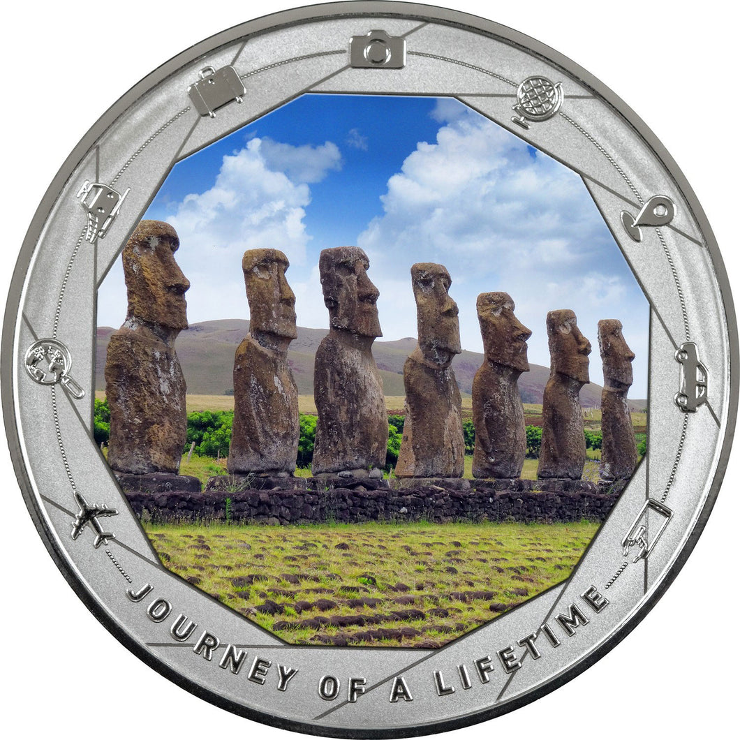 2025 Cameroon 1000Fr Journey of a Lifetime - Easter Island 1oz Silver Coin