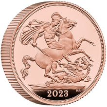 2023 UK King Charles III Gold Piedfort Sovereign Proof