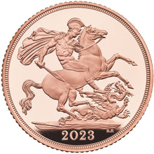 2023 UK King Charles III Gold Piedfort Sovereign Proof