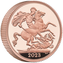 2023 UK King Charles III Gold Piedfort Sovereign Proof