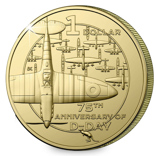2019 $1 75th Anniversary of D-Day Al-Br Unc