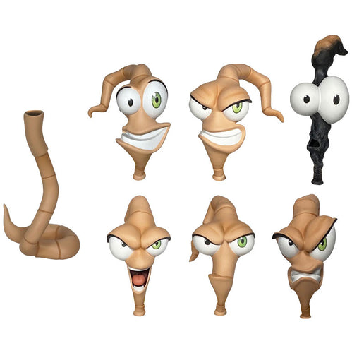 Earthworm Jim - Worm Body Jim and Heads Accessory Pack