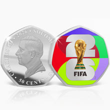 2026 Solomon Isl. 50c FIFA World Cup Silver-Plated BU Coin
