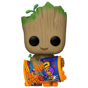 I Am Groot (TV) - Groot w/Cheese Puffs Flocked Pop! RS