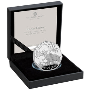 2024 UK 50p Ice Age - Giant Deer Silver Proof Coin