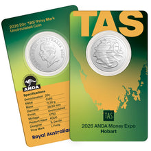 2026 20c Hobart Money Expo 'TAS' Privy Mark Coin