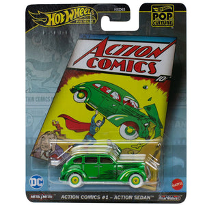 Hot Wheels Pop Culture 2025 Action Comics #1 Sedan (Graphics) 1:64 Die Cast Vehicle