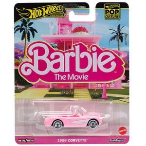 Hot Wheels Pop Culture 2025 Barbie Movie ’56 Corvette 1:64 Die Cast Vehicle