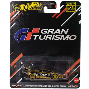 Hot Wheels Pop Culture 2025 Gran Turismo Lamborghini Huracan LP620-2 Super Trofeo 1:64 Die Cast Vehicle