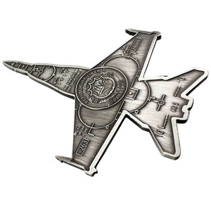 2024 Liberia $20 Fighter Jet Shaped 1oz Silver Coin