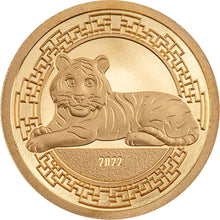 2022 Mongolia 1000Tg Year of the Tiger 0.5g Gold Coin