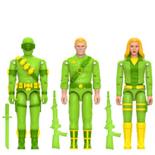 G.I. Joe - Joe (Glow Patrol - Green) 3.75" Reaction+ Figures Three Pack