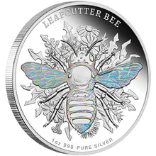 2026 Niue $2 Native Bees - Leafcutter Bee Hologram 1oz Silver Proof Coin