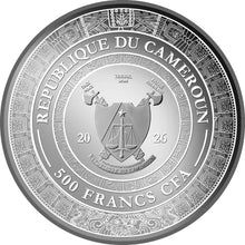 2026 Cameroon 500Fr Mexican Cinco Grandes Gila Monster 1/4oz Silver Coin in Card