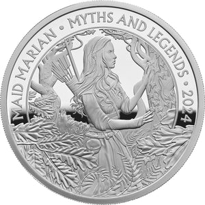 2024 UK £2 Myths & Legends - Maid Marian 1oz Silver Proof