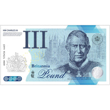 2023 King Charles III Britannia Pound Note in Folder