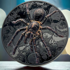 2023 Palau $20 Dark Nature - Black Tarantula 3oz Silver Coin