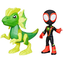 Spidey and His Amazing Friends Dino Webs: Electrosaurus & Miles "Spin" Morales Action Figure