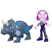 Spidey and His Amazing Friends Dino Webs: Rhino Dino & Ghost-Spider Action Figure