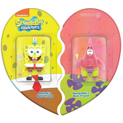 SpongeBob Squarepants & Patrick BFF 2-Pack (Glitter) ReAction Figure Pack