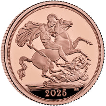 The Sovereign 2025 UK Last of the Red Gold St George & The Dragon Gold Proof Coin