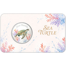 2026 Solomon Isl. 50c Water Colour Sea Turtle Silver-Plated Coin